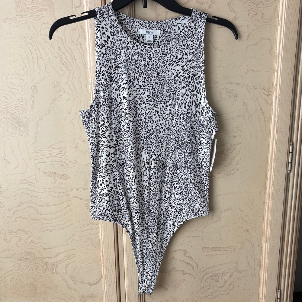 Bar III Monochrome Patterned Bodysuit
